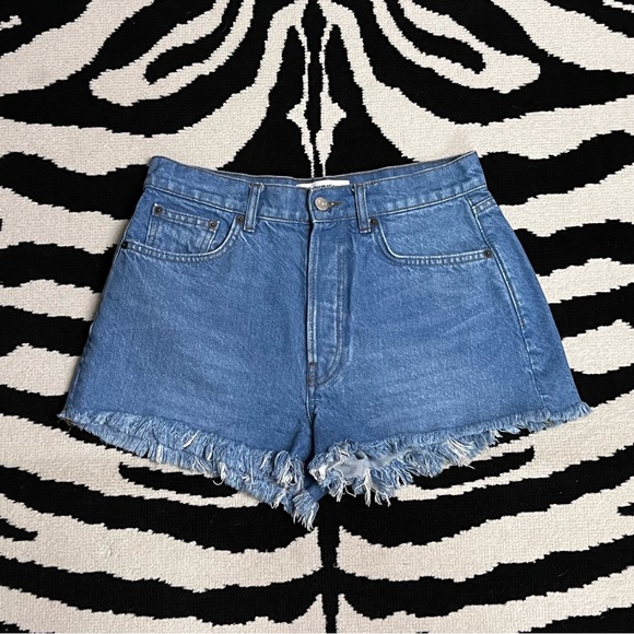 Reformation Dixie High Waist Denim Cutoff Jean Shorts Size 26 - Picture 6 of 12